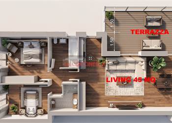 nuove appartamento con terrazza abitabile